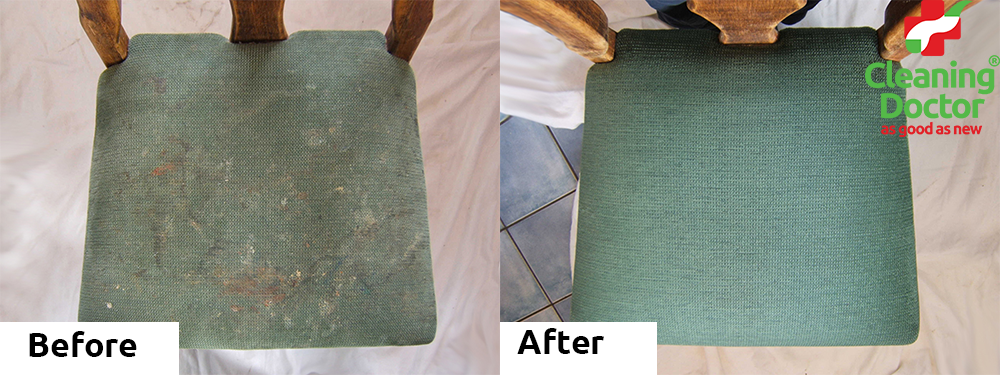 Heavily Soiled Dining Chair before + After