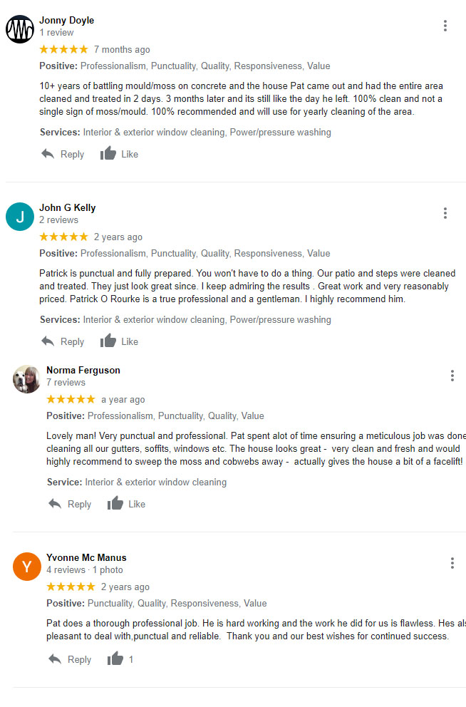 pat o'rourke google reviews